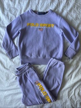 Ralph Lauren Polo Sport Lavender Sweatshirt & Joggers Set